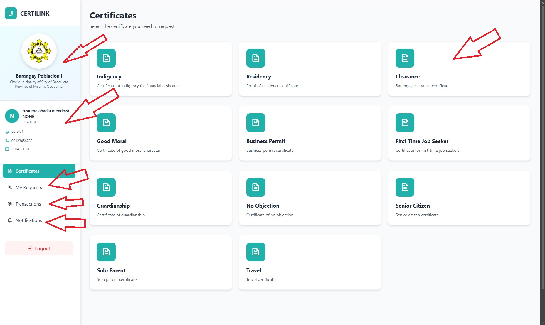 CertiLink Dashboard Overview